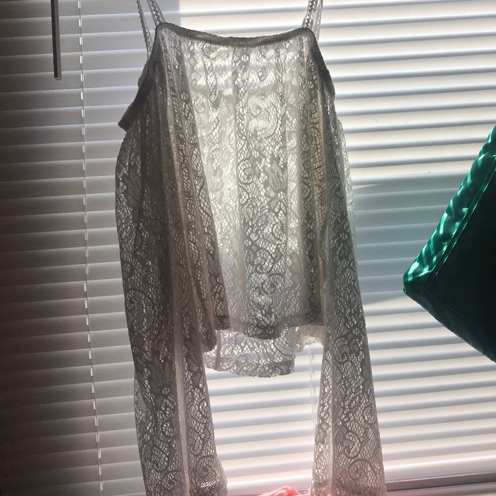 Cropped Mesh Top